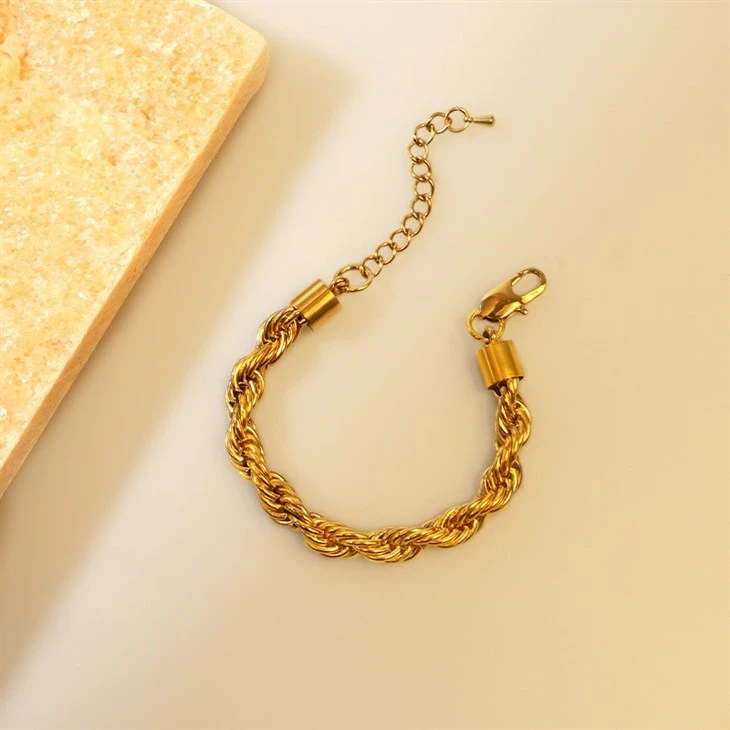 Twisted Rope Chain Adjustable Extender Bracelet factory Twisted Rope Chain Adjustable Extender Bracelet factory