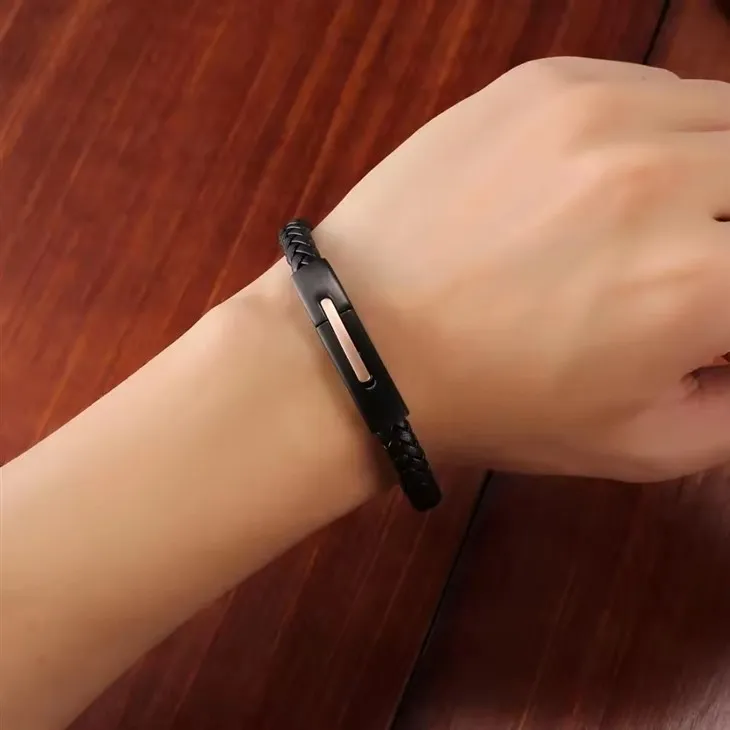 Custom Engraved Genuine Leather Wrap Bracelet Men Custom Engraved Genuine Leather Wrap Bracelet Men