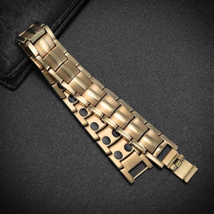 Titanium Link Bracelet With Magnet Inlays factory Titanium Link Bracelet With Magnet Inlays factory