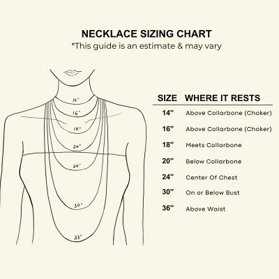 woman necklace size pic woman necklace size pic